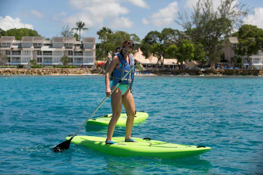 The Club paddle boarding